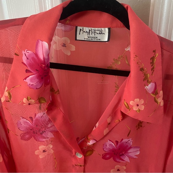Vintage Blouse Women’s 2X. Mary McFadden Hawaiian Boho . One center button.Rare - Picture 2 of 5